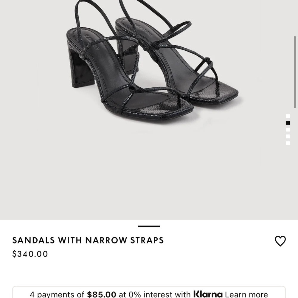 Sandro Elegant Black Strappy Sandal heels
